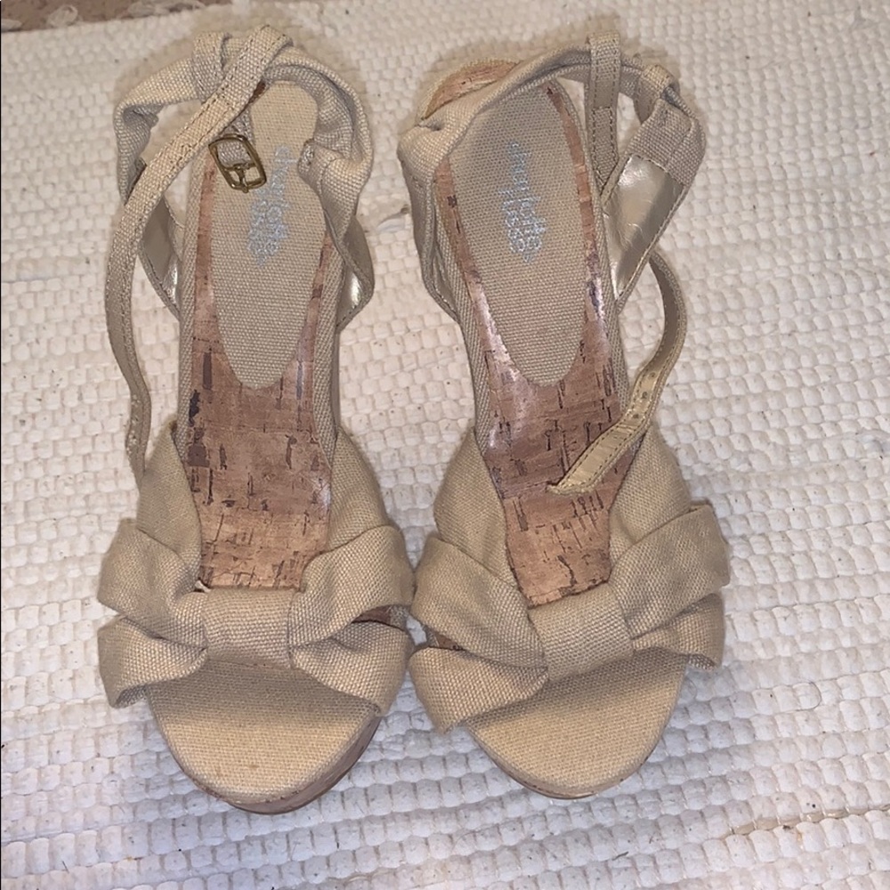 Strapy wedges
